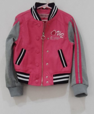 Urban Republic Mädchen 5-6 Bomberjacke Mantel rosa grau Streifen Love Hearts schwarz