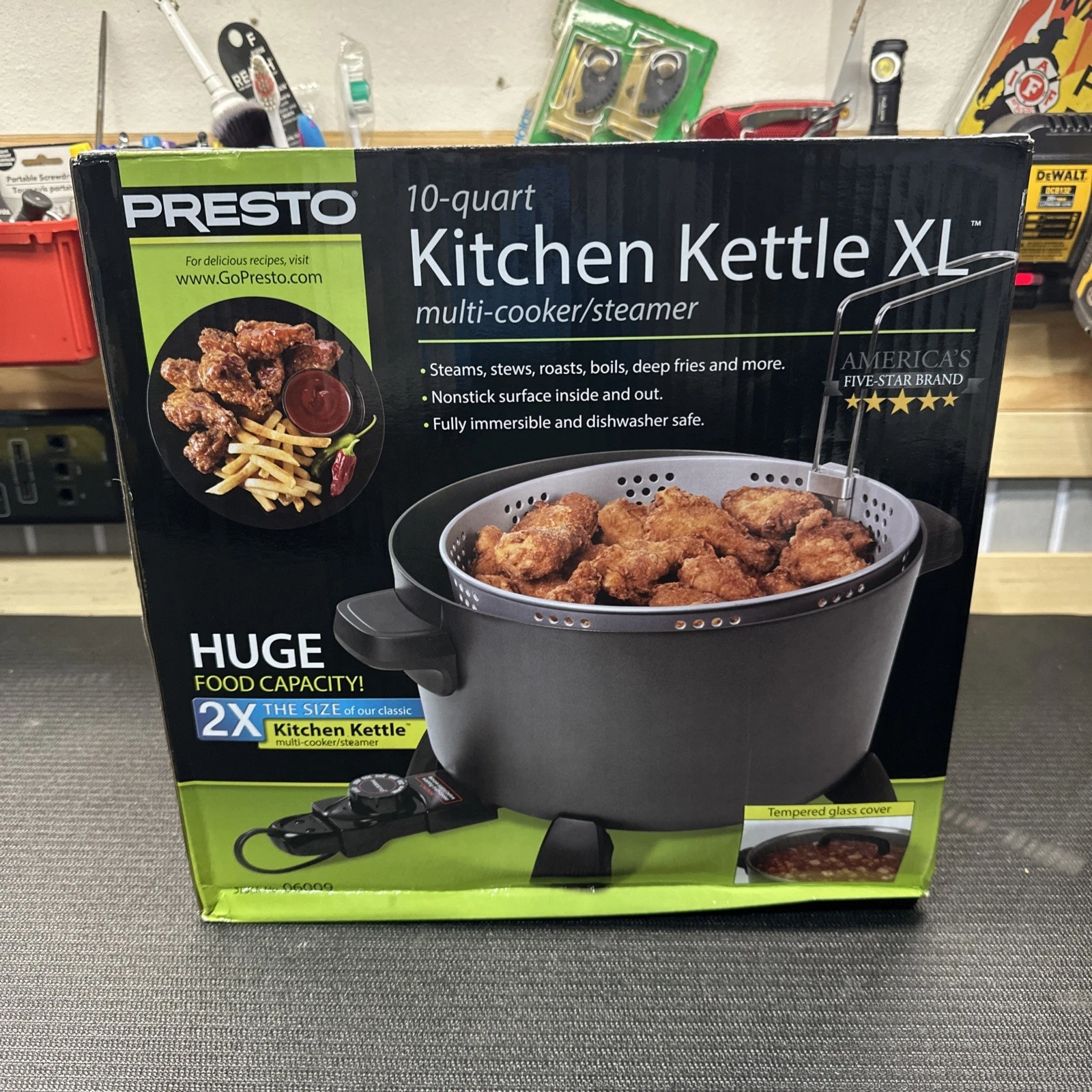 NEW 10 QT Kitchen Kettle XL Steamer Multi-Cooker Presto