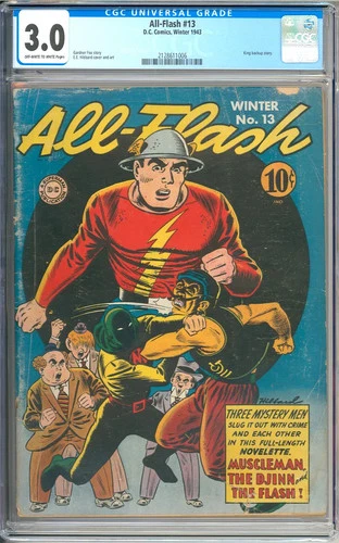 All-Flash #13 Nice Unrestored Golden Age Superhero Vintage DC Comic 1943 CGC 3.0