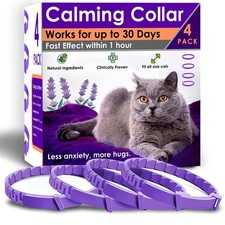 4 Pack Calming Collar for Cats   Pheromone Cat Calming Collar Cat Anxiety Rel...