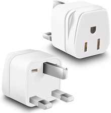 US to UK Plug Adapter, 2 Pack Type G Travel Adaptor, UK Travel Plug Adapter, UK