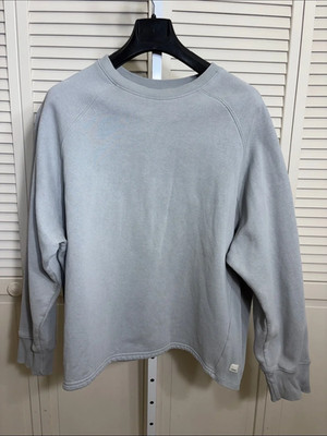 VUORI Women's Restore Oversized Crew Sweatshirt Gray Organic Cotton Polyester XL