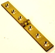 Solid brass narrow strap hinge antique furniture restoration cabinets kitchen 4"