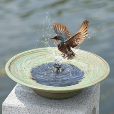 Solar Brunnen Vogeltränke, Metall Vogeltränke Sprudler, Outdoor Vogeltränke Schale, für O