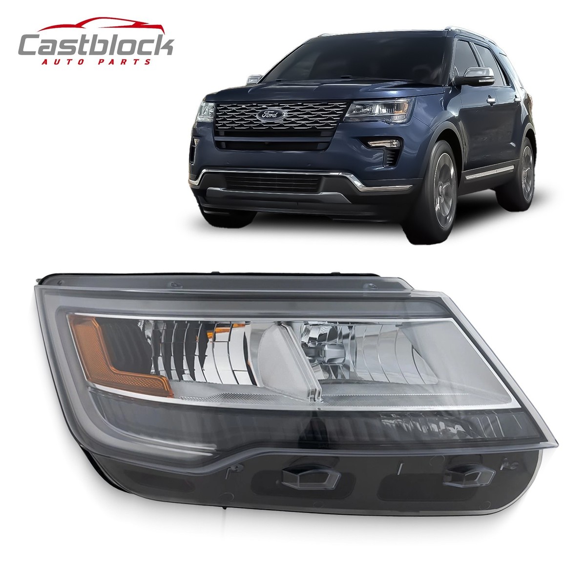 For 2016-2018 Ford Explorer LED RH Passenger Side Headlight 7 Line
