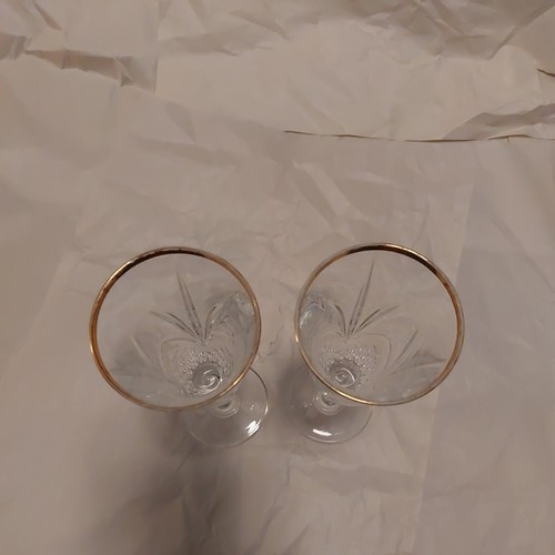 Two (2) Cristal de Flandre Salzburg Gold Champagne Flutes (Used) - Bild 2 von 7
