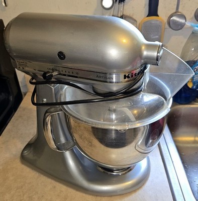 KitchenAid KSM150PSMC Tilt Head Stand Mixer Silver SHIP used vg