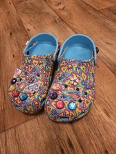 CROCS X Lisa Frank Classic Clogs Kids Size 3 J3 Aqua Limited Edition