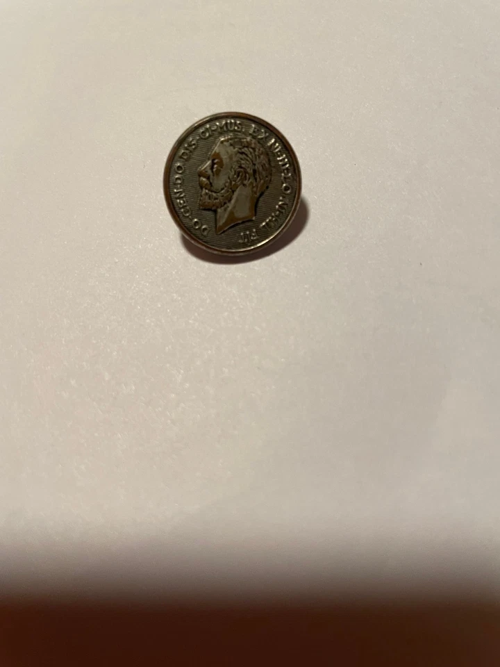 5 antique metal buttons Jules Caesar- Military-Lion head-King William - Image 3 of 4