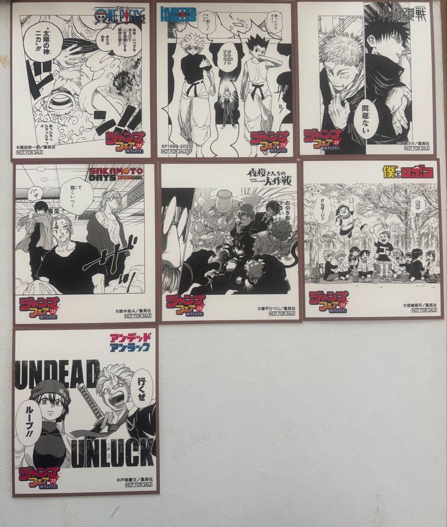 Juego de tarjetas de papel color One Piece Hunter x Hunter Jujutsu Kaisen Sakamoto Days