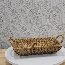 Hyacinth Woven 12"x8" Rectangle Tabletop Basket Cottagecore Beachcore Home Decor