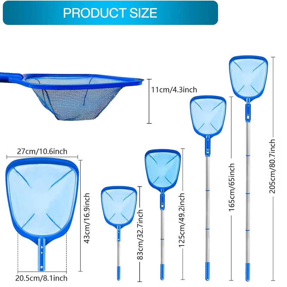 Pool Kescher,Teichkescher Feinmaschig Algen,Professionellen Poolkescher - Bild 4 von 4