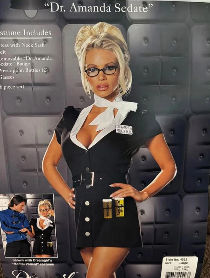 Dreamgirl Y2K Sexy Dr. Amanda Sedate Women's Nurse Costume Large NIP - Image 2 of 3