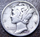 1944-2 Mercury Dime (G)