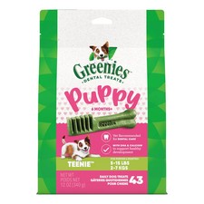 Greenies Puppy Dental Dog Treats, Natural Oral Care, Petite Size - 12 oz