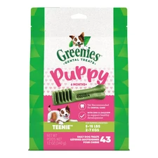 Greenies Puppy Dental Dog Treats, Natural Oral Care, Petite Size -  12 oz