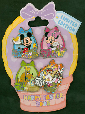 Disney Pin Easter 2010 Complete Limited Edition 2500 Set
