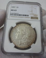 1897P Morgan Dollar NGC MS63 (Better Date)