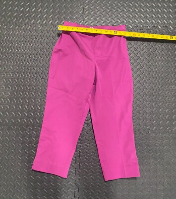 Issac Mizrahi Live! Women's Fuchsia Cropped Pants - Size 10