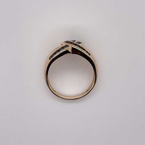 Sapphire & 14 Karat Gold Knot Ring - 14k VR - Picture 9 of 9