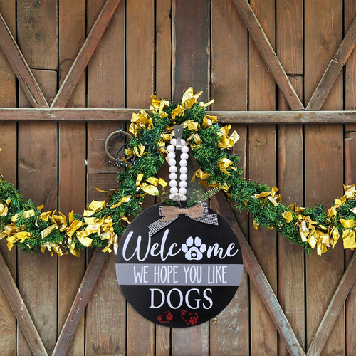 12'' Hanging Welcome Sign for Front Door, Welcome Sign for Porch Decor, Housewar - Picture 4 of 12
