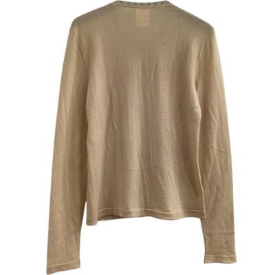 シャネル CHANEL 01S カーディガン P17962V00946 ベージュ サイズ：36 CHANEL 01S Beige Knit Cardigan Sweater P17962V00946 Size 36