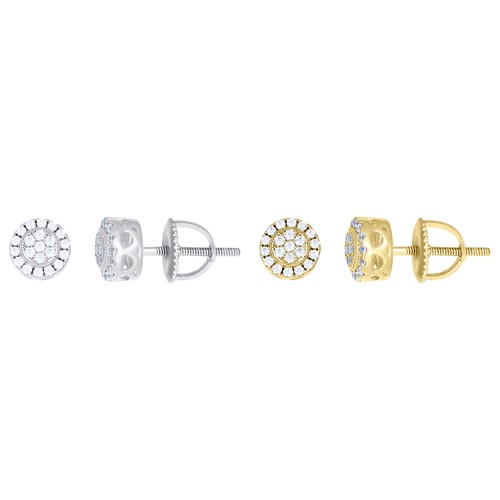 Orecchini a bottone con stella di David in argento sterling 925