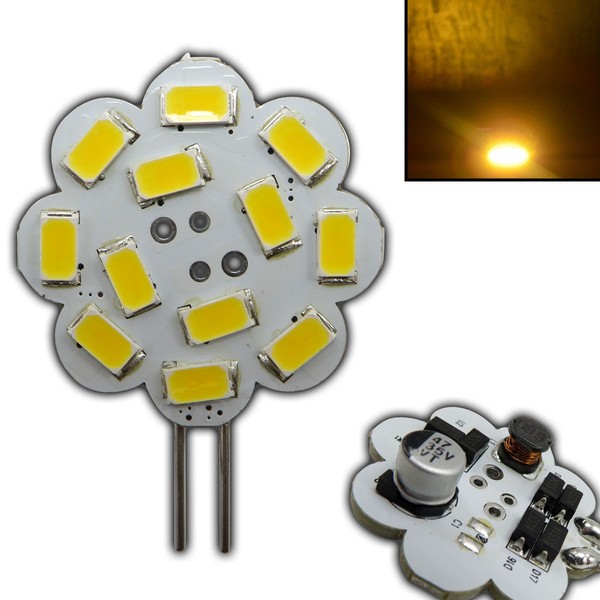 G4 Led Rund 3,1 Watt Dimmbarer 12V Ac/Dc 12X5730Smd Warmweiß 120° Halogenersatz-image
