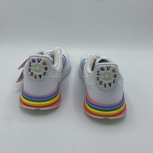 New Adidas Originals ZX 1K Boost Pride Shoes Sneakers (GW2418) - White Size  9
