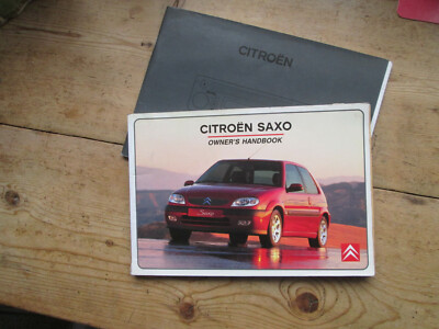 CITROEN SAXO OWNERS HANBOOK & RDS COMPACT DISC AUDIO SSTEM GUIDE PRINTED 1999