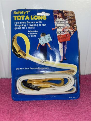 VTG safety 1st TOT A LONG Adjustable Wristband For Child Yellow New 1986