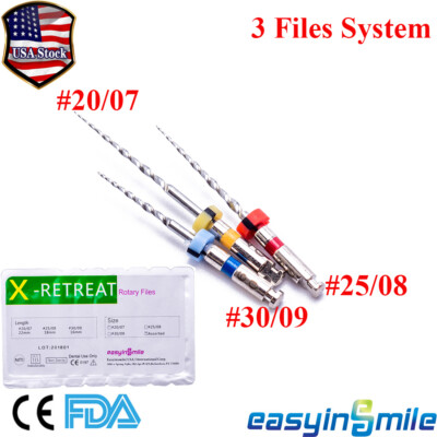 Dental Endo Universal Retreatment Rotary NITI Files Engine Tips 3Pcs Root Canal