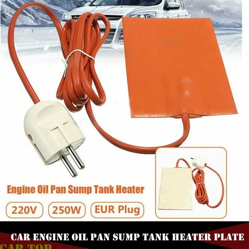 220V 250W Car Engine Oil Pan Sump Tank Heater Plate EU Plug Silicone