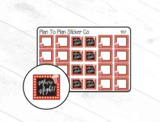 1557~~Movie Night Planner Stickers.