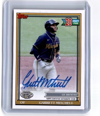 2021 Topps Pro Debut Garrett Mitchell Rookie Auto Milwaukee