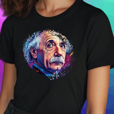 Frauen T-Shirt Albert Einstein Motiv Baumwolle Größe S bis 3XL