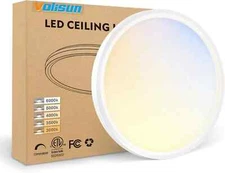 VOLISUN 5CCT LED Flush Mount Ceiling Light, 7 Inch Dimmable Ultra-Thin LED