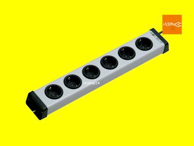 6-fach universal STECKDOSENLEISTE Multisteckdosen-Leiste 250V 