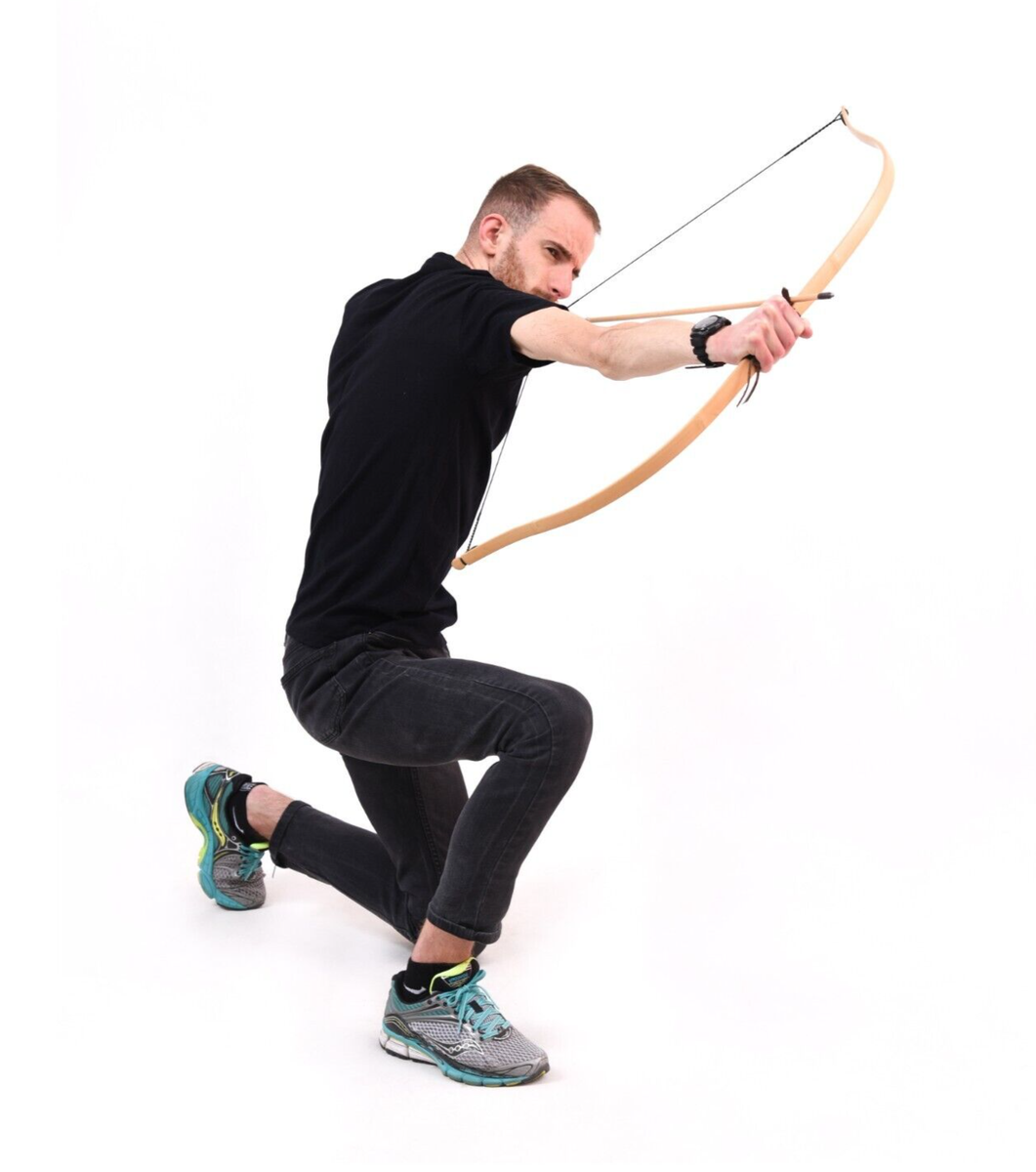 Arc Turc Traditionnel 50'' Queyue - Débutant, Arc Recourbé En Bambou Pour Chasse