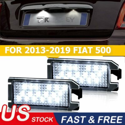 LED License Plate Lights Lamps For 2013-2019 Fiat 500 Maserati Levante ''BRIGHT''