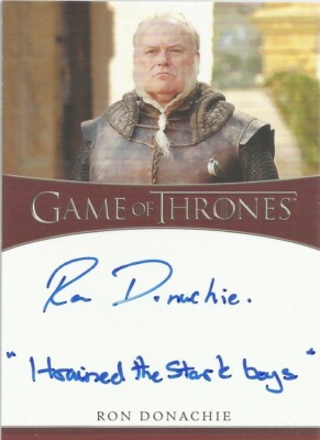 Game of Thrones Iron Ann S2: Ron Donachie ''I train the Stark'' Autogrammkarte