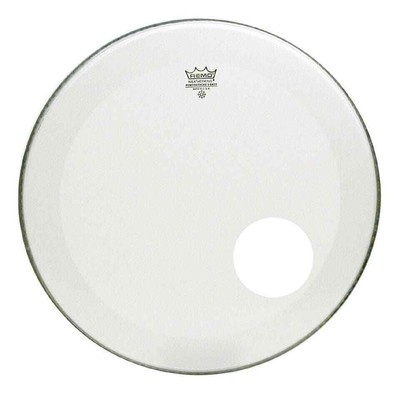 Remo Coated Powerstroke 22'' Bass Drum Head w/5.25'' Offset Hole w/No Stripe-DCP