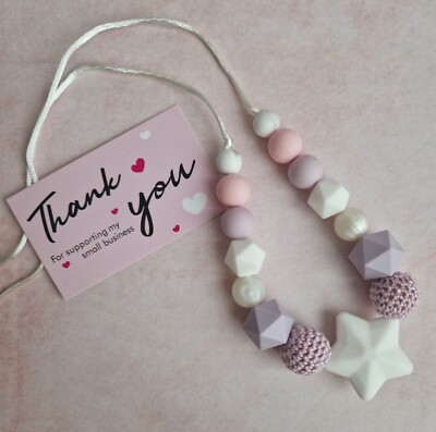 Nursing necklace Breastfeeding Mum Baby Shower Gift Teether Sensory  toy