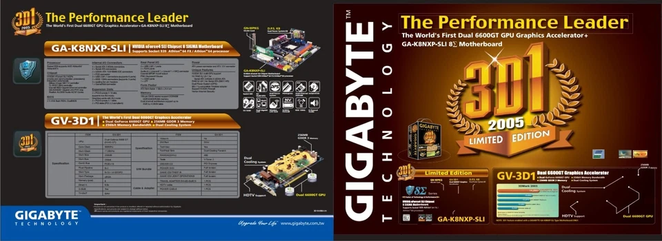 GIGABYTE GEFORCE DUAL 6600GT GV-3D1 256MB PCI-E - Image 4 of 4