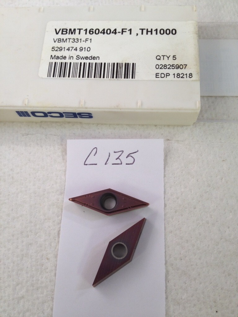 4 NEW SECO VBMT 331F1 CARBIDE INSERTS VBMT 160404F1 GRADE TH1000