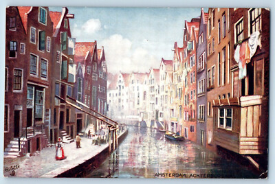 Amsterdam Netherlands Postcard Hotel Amstel c1910 Antique Oilette Tuck Art