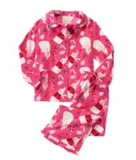 NWT New Gymboree Snowmen Pink Ruffles Christmas Fleece Pajamas Girls Size XS 4
