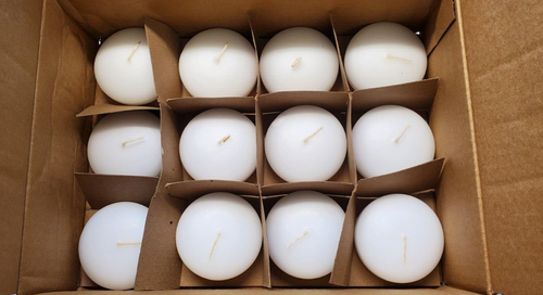 18 Pcs 3 Inch Unscented Ivory Floating Candles NEW