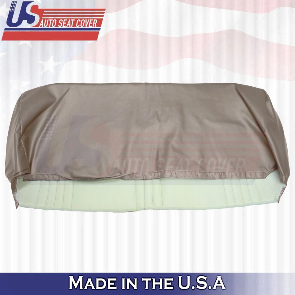 1996 For GMC Sierra C/K 1500 2500 3500 Top & Bottom Bench Vinyl Seat Covers Tan - Image 2 of 4