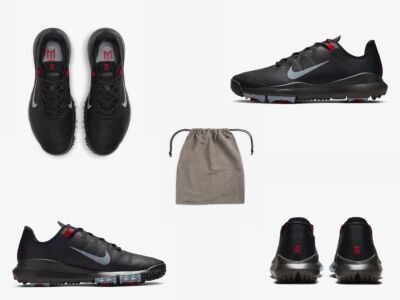 Nike Tiger Woods TW '13 Black Red Grey Stealth Golf Shoes DR5752